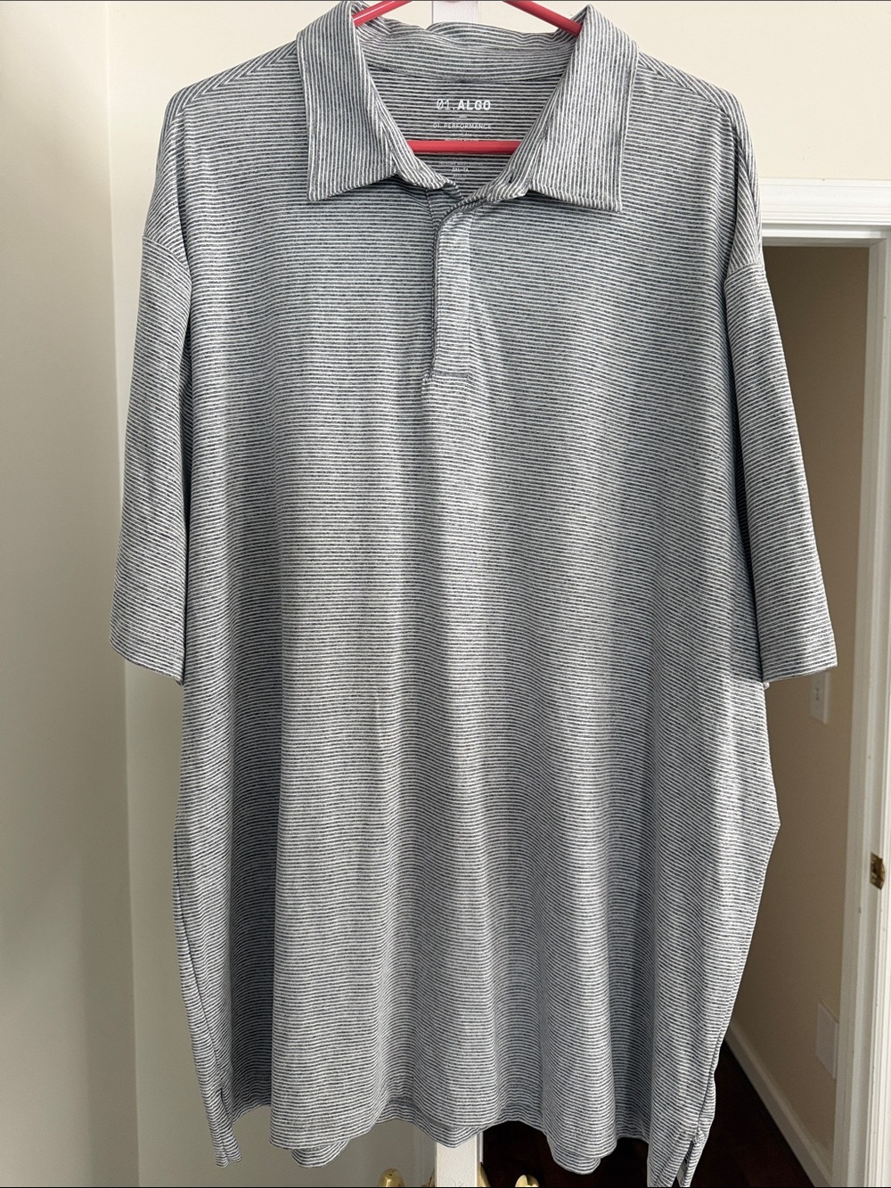 Striped Gray Men's Polo Shirt - Lightweight Casual